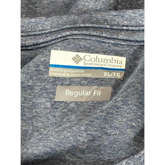 Columbia Mens Lake Zell Short Sleeve Tee XL Omni-Wick Moisture Wicking Regular F - Picture 6 of 12